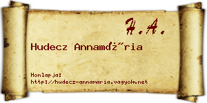 Hudecz Annamária névjegykártya