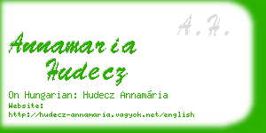 annamaria hudecz business card